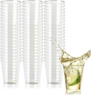 matana - premium quality crystal clear multi-use plastic shot glasses - set of 250, 2oz capacity logo