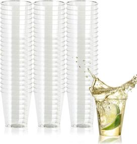 img 4 attached to MATANA - Premium Quality Crystal Clear Multi-Use Plastic Shot Glasses - Set of 250, 2oz Capacity