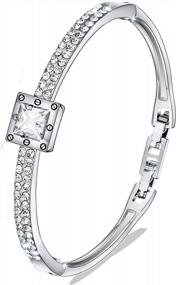 img 4 attached to Connect With Your Spiritual Side In Style With Menton Ezil Crystal Bangle Bracelets For Women