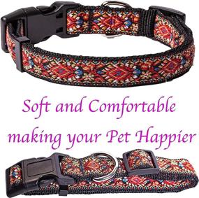 img 1 attached to 🐾 Premium Designer Dog Collars: Stylish Patterns for Small, Medium & Large Male and Female Dogs - Long Lasting, Adjustable, and Durable