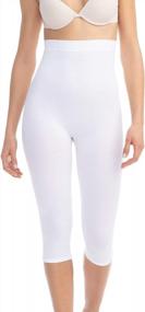 img 4 attached to Women'S High-Waisted Anti-Cellulite Massage Capri Leggings By Farmacell 123 - 100% Made In Italy