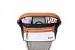 itzy ritzy adjustable stroller caddy organizer with two pockets, front zippered pocket and straps to fit most strollers - coffee & cream logo