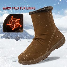 img 3 attached to Warm & Stylish: Katliu Women'S Fur-Lined Snow Boots For Outdoor Winter Adventures