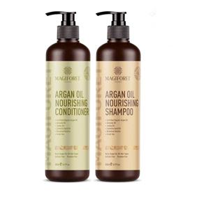 img 4 attached to Revitalizing Argan Oil Shampoo Conditioner 🌿 16 9 oz: Nourish and Restore Your Hair