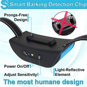 img 3 attached to Rechargeable Small Dog Bark Collar - Humane No Shock, Anti Barking Collar, Gentle Sound and Vibration, 7 Sensitivity Levels - Suitable for Small and Medium Dogs