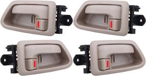 img 4 attached to 🚪 OCPTY 1997-2001 Camry Interior Door Handles Replacement - Texture Beige (4pcs)