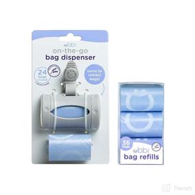 img 2 attached to Ubbi On The Go Gray Bag Dispenser and Waste Disposal Bags Refill: Lavender Scented for Easy Baby Care on the Go - Baby Savings Bundle