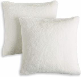 img 3 attached to 2-Pack Premium Faux Fur Throw Pillow Covers - Super Soft Decorative Cushion Cases For Sofa, Couch, Bed (18X18", White)