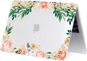img 1 attached to Se7Enline Compatible With MacBook Air 13 Inch Case A1932/A2337/A2179 2022/2021/2020/2019 Crystal Laptop Covers Hard Case For Mac Air With Touch ID With TPU Keyboard Cover,Screen Protector,Rose Flowers