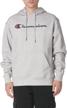 champion powerblend graphic hoodie black logo