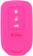 🌸 segaden silicone cover: premium protection for honda 3+1/4 buttons smart remote key fob cv4210 rose логотип