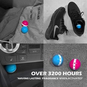 img 3 attached to ⚽ AVA Prime Air Freshener Shoe Deodorizer Balls - 3 Pairs of Refreshing Lemon-Scented Balls for Neutralizing Odor in Sneakers, Gym Bags, and Lockers - Rose Red Color