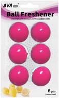 ⚽ ava prime air freshener shoe deodorizer balls - 3 pairs of refreshing lemon-scented balls for neutralizing odor in sneakers, gym bags, and lockers - rose red color logo