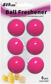 img 4 attached to ⚽ AVA Prime Air Freshener Shoe Deodorizer Balls - 3 Pairs of Refreshing Lemon-Scented Balls for Neutralizing Odor in Sneakers, Gym Bags, and Lockers - Rose Red Color