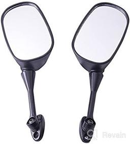 img 1 attached to 🏍️ High-Quality OKSTNO Motorcycle Black OEM Aftermarket Mirrors for 2003-2012 CBR 600RR / 2004-2007 CBR1000RR