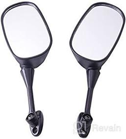 img 2 attached to 🏍️ High-Quality OKSTNO Motorcycle Black OEM Aftermarket Mirrors for 2003-2012 CBR 600RR / 2004-2007 CBR1000RR