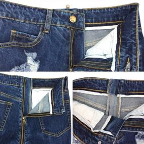 img 1 attached to Women'S Summer High Waisted Ripped Frayed Denim Shorts By LONGBIDA