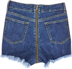 img 2 attached to Women'S Summer High Waisted Ripped Frayed Denim Shorts By LONGBIDA