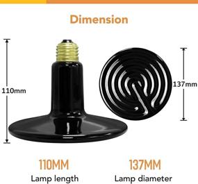 img 3 attached to 🔥 Simple Deluxe Reptile Heat Lamp Bulb Ceramic Heat Emitter - Efficient Heat Source for Amphibians, Chicken Incubation, and Pet Brooders