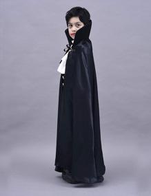 img 2 attached to Kids Halloween Vampire Costume With Cape - Boys Girls Dracula Fancy Dress