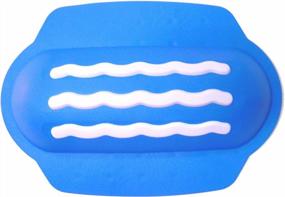 img 4 attached to Запатентованная нескользящая подушка для подголовника SAFELAND для ванны - экологически чистая, стираемая в машине, мягкая и удобная с мощными присосками (комбинированный цвет волны 13X8,5X1,4 дюйма)