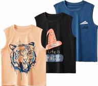 👶 cute and comfortable: coralup baby little boys tank top shirts 3 pack tanks set logo