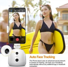 img 3 attached to Upgrade Your Vlogging Game With Soonpho M5 Auto Face Tracking Phone Tripod - AI Smart Face Body Tracking, 360°Rotation, And Gimbal Stabilizer For Live Streaming And Shooting