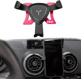 img 4 attached to 📱 HIWEIS Car Vent Smart Phone Holder - 2014-2019 A3/S3/RS3 8V - Red - Navigation Gravity Mount