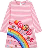 quedoris lollipop casual printed sleeve girls' clothing - dresses logo