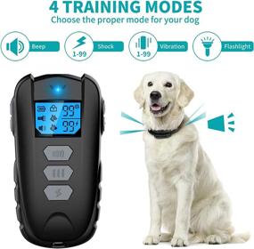 img 3 attached to Premium Dog Training Collar with Long-Range Remote, Waterproof Design, Beep/Vibration/Shock Modes, Adjustable 0-99 Levels - Ideal for Small, Medium, & Large Dogs