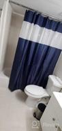 img 1 attached to UFRIDAY Grey And White Fabric Shower Curtain 72 X 72 Inch With Window. review by Harry Katab