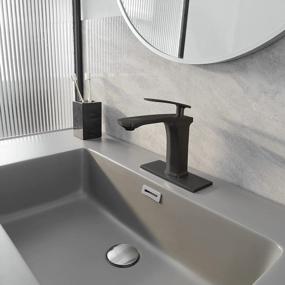 img 3 attached to Upgrade Your Bathroom With Bathfinesse Single Handle Bathroom Sink Faucet In Matte Black With Pop Up Drain Assembly – Modernity And Style Combined