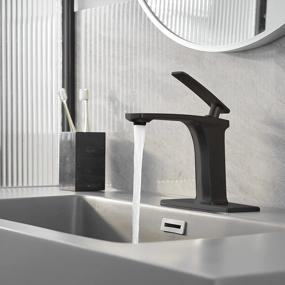img 2 attached to Upgrade Your Bathroom With Bathfinesse Single Handle Bathroom Sink Faucet In Matte Black With Pop Up Drain Assembly – Modernity And Style Combined