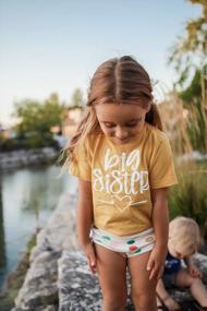 img 3 attached to Olive Loves Apple Sibling T Shirt Apparel & Accessories Baby Girls : Clothing