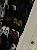 img 1 attached to YOUDENOVA 22-Pocket Over-The-Door Shoe Organizer With Extra Large Mesh Pockets And 4 Metal Hooks - Perfect For Storing Sneakers, High Heels, Slippers, And More In Your Closet review by Dean Locke