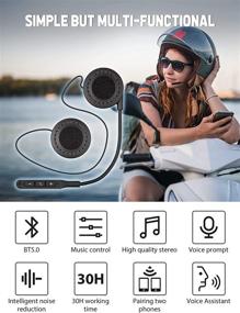 img 2 attached to Отмена связи мотоцикла MOMAN Bluetooth-гарнитура для внутренней связи мотоциклетного шлема