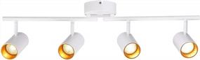 img 4 attached to Enhance Your Kitchen With Dimmable 4-Head LED Track Light Kit - Anti Glare, CRI90+ And Adjustable - ETL & ES Listed - White, 3000K Warm White