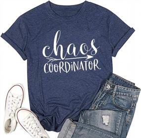 img 4 attached to Организуйте себя с помощью женской футболки Chaos Coordinator — забавной и удобной футболки с коротким рукавом