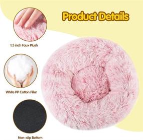 img 2 attached to 🐾 EMUST Pet Cat Bed Dog Bed: Round Donut Design, Anti-Slip, Multiple Sizes & Colors