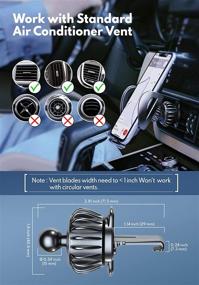 img 1 attached to 📱 DracoLight Car Phone Holder Mount - Secure Cell Phone Clip Mount for Car Air Vent, Black (CRADLE-F1F3)