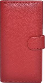 img 4 attached to Premium Leather Checkbook Covers: Secure RFID Blocking For Men And Women