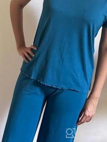 img 6 attached to Women'S Bamboo Pajamas Set Short Sleeve/Sleeveless Sleepwear Soft Tank Top PJs Capri Pants Sleepwear Sets By QUALFORT