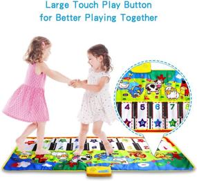 img 2 attached to M SANMERSEN Piano Mat - 53" x 23" Musical Mat with 8 Animal Sounds - Dance Mat for Kids - Touch Play Dance Mat Toy - Gifts for 3 4 5 6 Year Old Girls Boys