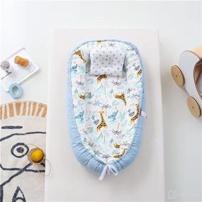 img 2 attached to 🐻 Adorable Abreeze Baby Lounger: Soft & Breathable Co-Sleeping Nest for Newborns, Portable Adjustable Baby Sleeper, Crib Bassinet Mattress – Must-have Essential for Infants (Sloth Bear)