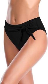 img 1 attached to 👙 SHEKINI Women's Waisted Bikini Bottom: Trendy Swimsuit Separates at Swimsuits & Cover Ups