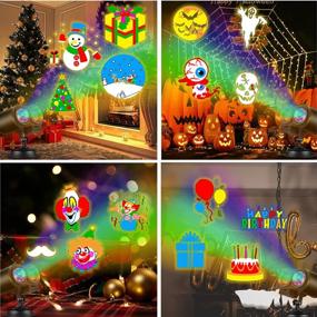 img 3 attached to Transform Your Christmas Decor With Remote Control 2-In-1 Projector Lights & LED Landscape Lights - 18 Slides & 10 Colors Available For Indoor & Outdoor Use!