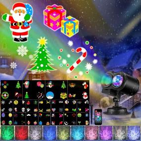 img 4 attached to Transform Your Christmas Decor With Remote Control 2-In-1 Projector Lights & LED Landscape Lights - 18 Slides & 10 Colors Available For Indoor & Outdoor Use!