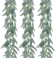 elegant eucalyptus garlands - 3pcs, 6.6ft each, perfect for weddings, parties & home decor logo