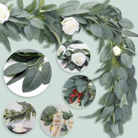 img 2 attached to Elegant Eucalyptus Garlands - 3Pcs, 6.6Ft Each, Perfect For Weddings, Parties & Home Decor