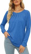 effortlessly chic: women's loose-fit crew neck tops for any occasion, long sleeve dressy or casual blouses logo